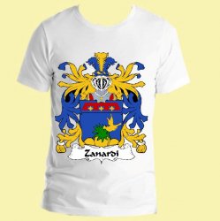 Zanardi Italian Coat of Arms Surname Adult Unisex Cotton T-Shirt