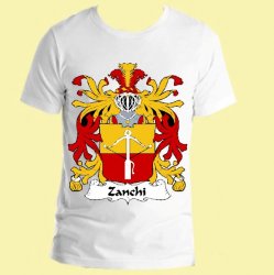 Zanchi Italian Coat of Arms Surname Adult Unisex Cotton T-Shirt