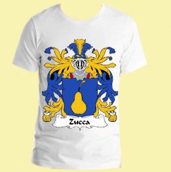 Zucca Italian Coat of Arms Surname Adult Unisex Cotton T-Shirt