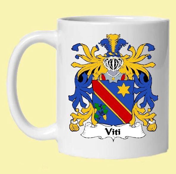 Image 0 of Viti Italian Coat of Arms Surname Double Sided Ceramic Mugs Set of 2