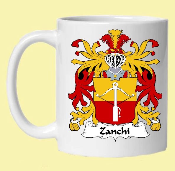 Image 0 of Zanchi Italian Coat of Arms Surname Double Sided Ceramic Mugs Set of 2