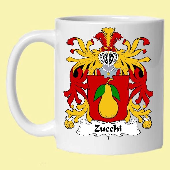 Image 0 of Zucchi Italian Coat of Arms Surname Double Sided Ceramic Mugs Set of 2