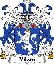 Villani Italian Coat Of Arms Family Crest Paper Poster