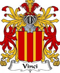 Vinci Italian Coat Of Arms Family Crest Paper Poster