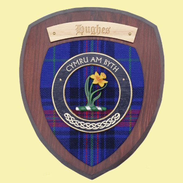 Image 0 of Welsh Family Name Tartan 7 x 8 Woodcarver Wooden Wall Plaque 