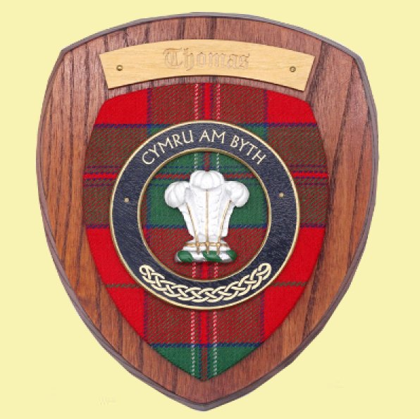 Image 4 of Welsh Family Name Tartan 10 x 12 Woodcarver Wooden Wall Plaque 