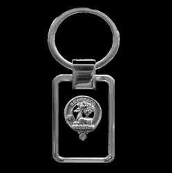 Maxwell Clan Badge Stainless Steel Silver Clan Crest Keyring