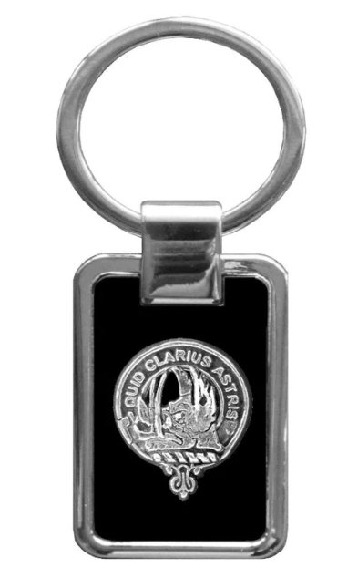 Image 1 of Baillie Clan Badge Stainless Steel Pewter Clan Crest Keyring