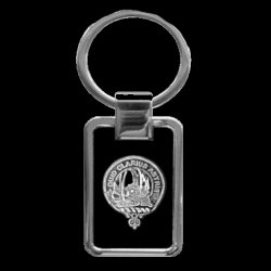 Baillie Clan Badge Stainless Steel Silver Clan Crest Keyring