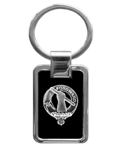 Image 1 of Balfour Clan Badge Stainless Steel Silver Clan Crest Keyring