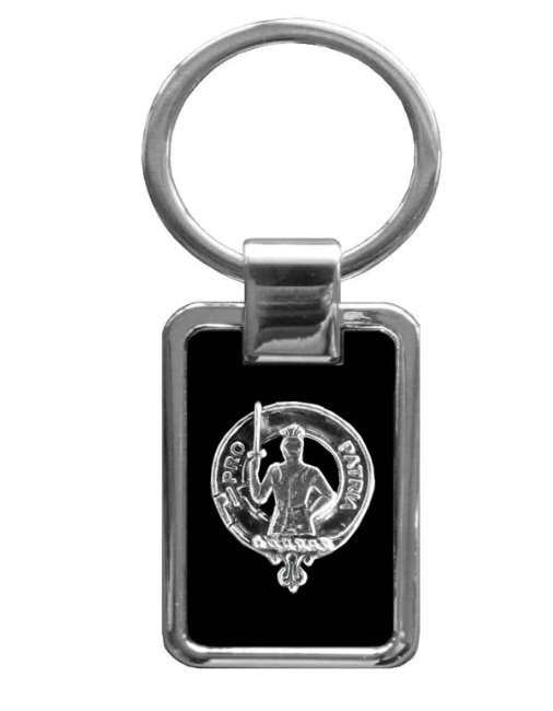 Image 1 of Bannerman Clan Badge Stainless Steel Silver Clan Crest Keyring