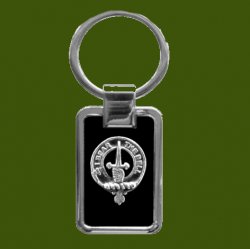 Barclay Clan Badge Stainless Steel Pewter Clan Crest Keyring