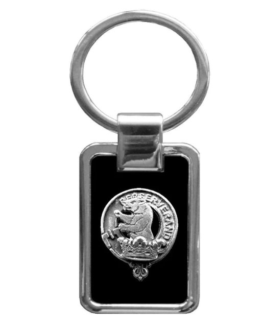 Image 1 of Beveridge Clan Badge Stainless Steel Silver Clan Crest Keyring