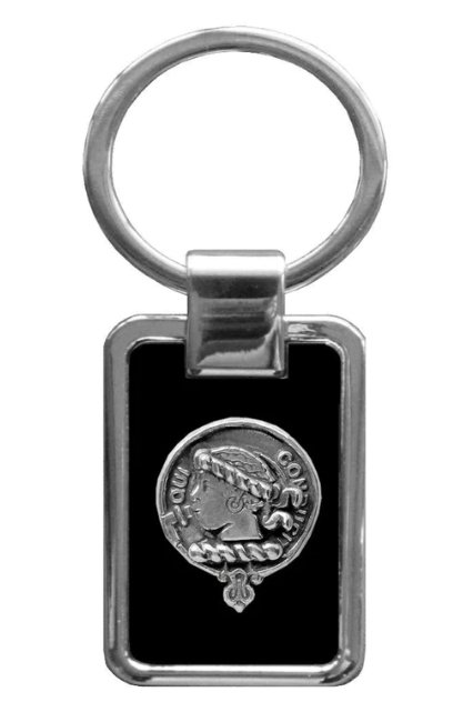 Image 1 of Borthwick Clan Badge Stainless Steel Silver Clan Crest Keyring