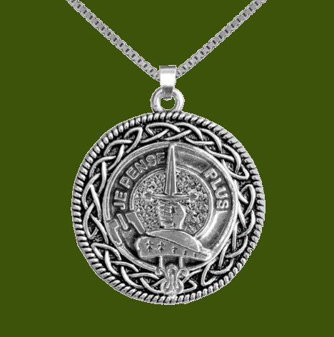 Image 0 of Erskine Clan Badge Celtic Round Stylish Pewter Clan Crest Pendant