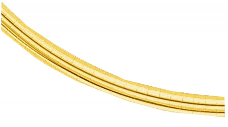 Image 1 of 4mm Classic Omega Style 18 inch 14K Yellow Gold Chain