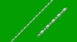 1.10mm Diamond-Cut Alternating Bead 16 inch 14K White Gold Chain