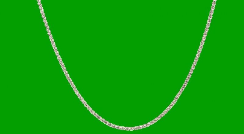 Image 2 of 1.00mm Diamond Cut Round Wheat 20 inch 14K White Gold Chain