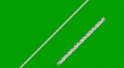 1.00mm Diamond Cut Round Wheat 16 inch 14K White Gold Chain