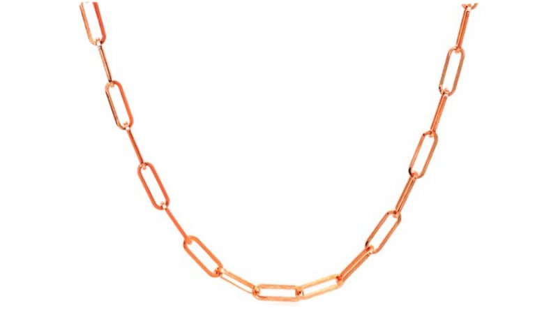 Image 3 of 2.10mm Delicate Paperclip 16 inch 14K Rose Gold Chain