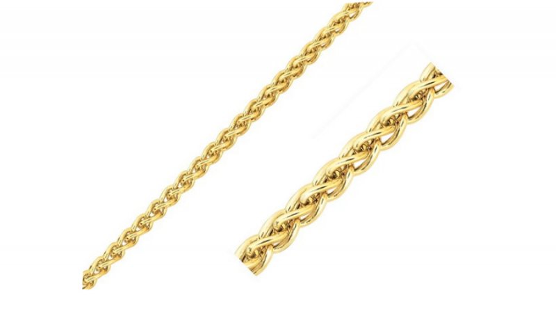 Image 1 of 2.80mm Light Weight Wheat 20 inch 14K Yellow Gold Chain