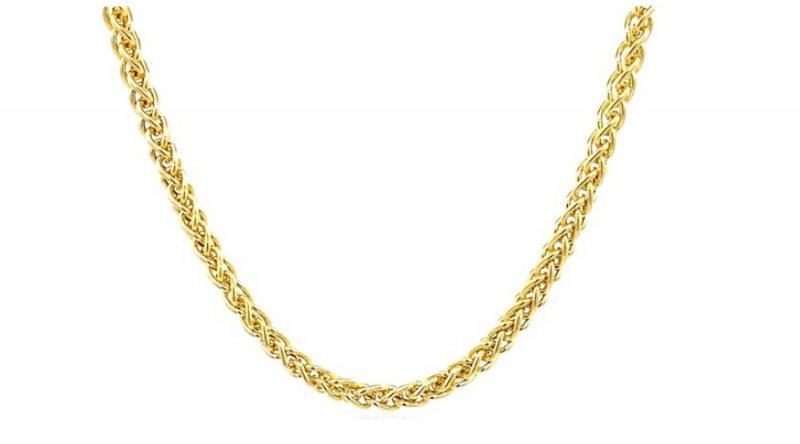Image 3 of 2.80mm Light Weight Wheat 20 inch 14K Yellow Gold Chain