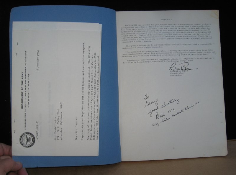 U.S. Army 1971 Training Unit Pistol Marksmanship Guide