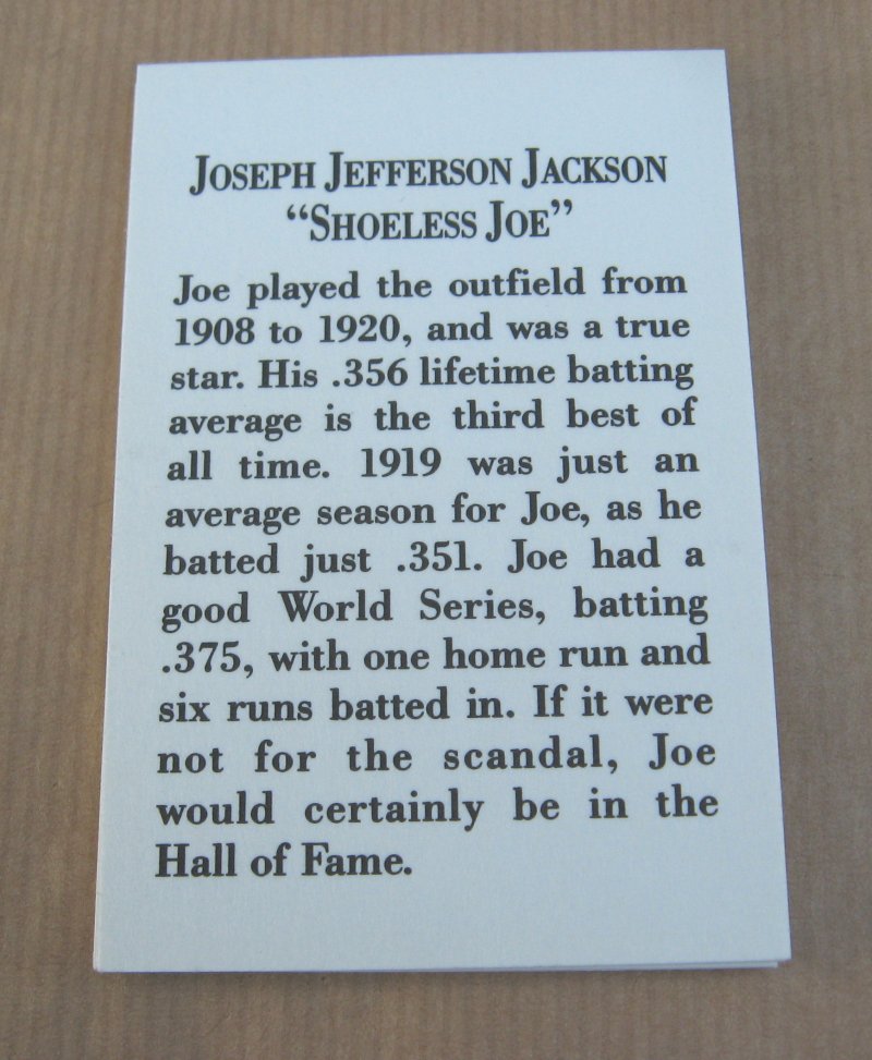 1919 Chicago Black Sox White Sox 25 Card Reprint Set. World Series Scandal