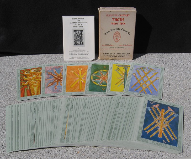 Thoth Tarot Deck, 78 Card Crowley Set, Rare 1983 Green Hue