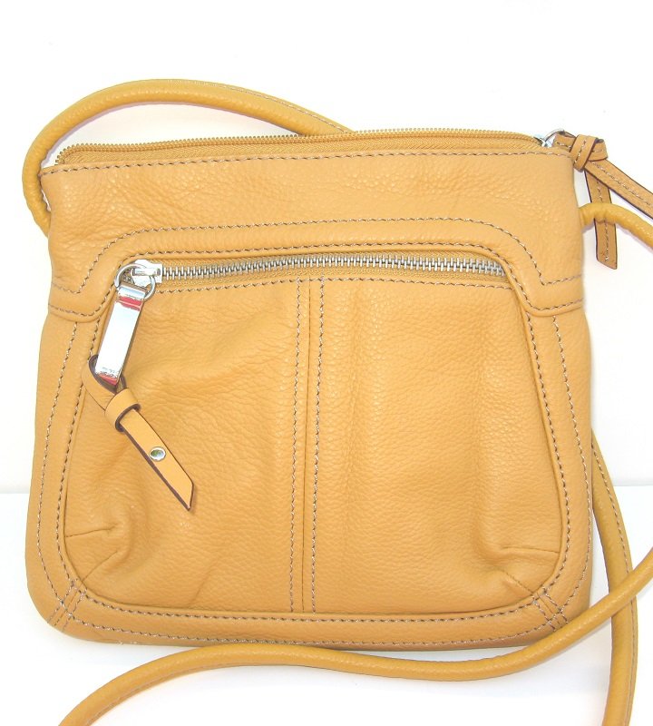 Tignanello Leather Zip Top Crossbody Bag, Discontinued, New