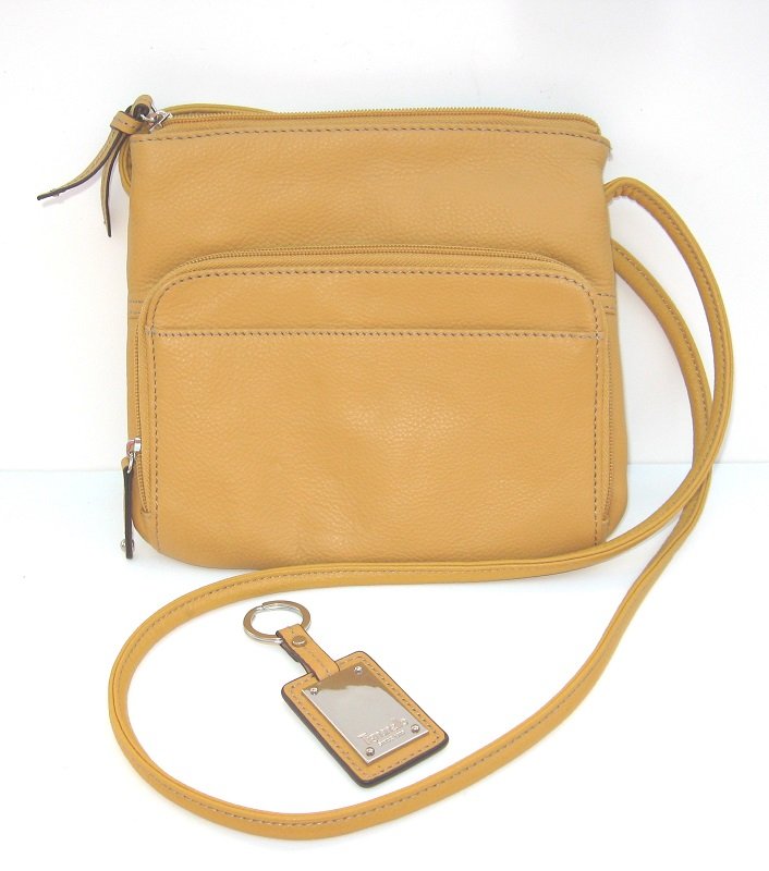 Tignanello Leather Zip Top Crossbody Bag, Discontinued, New