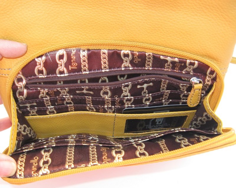 Tignanello Leather Zip Top Crossbody Bag, Discontinued, New