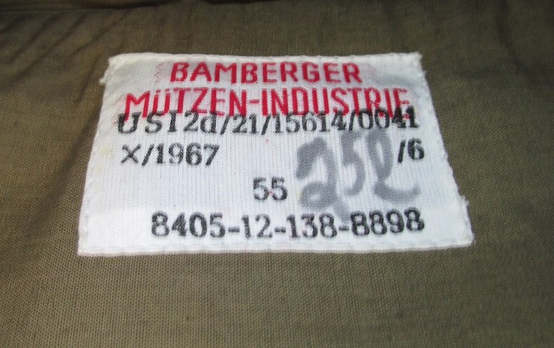 German Military Garrison Cap, 1967, Cold War era, Rondell Patch