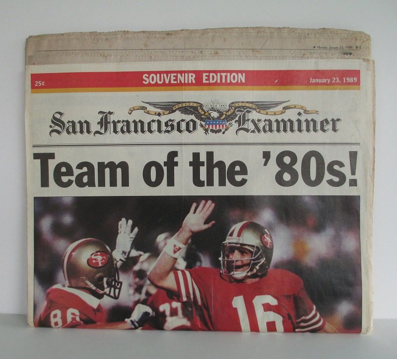 San Francisco Chronicle, 49ers Super Bowl XXIII, Jan 23, 1989 Complete