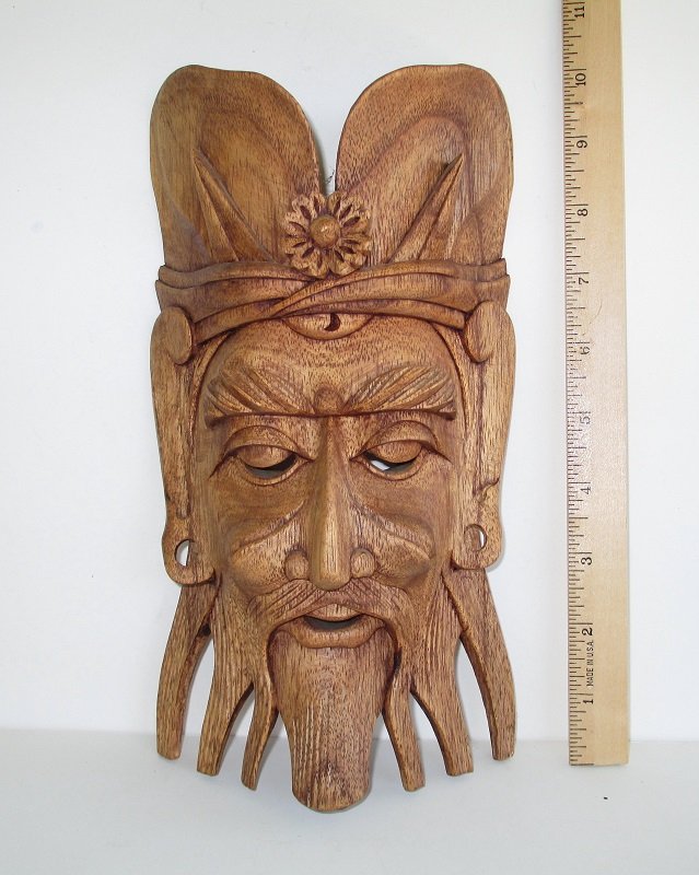 Tribal Face Mask, Medium, Hand Carved, c1950s