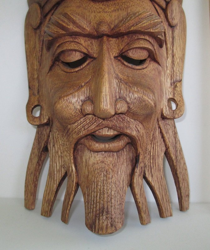 Tribal Face Mask, Medium, Hand Carved, c1950s