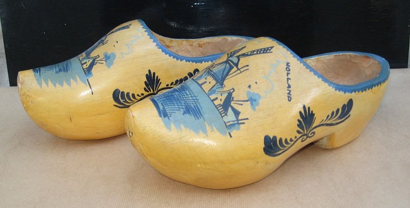 Wooden Shoes, Clogs, Made in Holland, 1940 - 1950, Adult