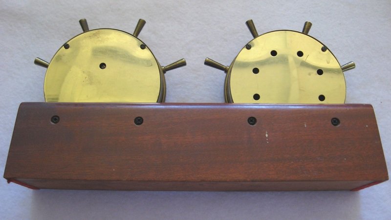 Double Ships Wheel Barometer Thermometer, Swift & Anderson