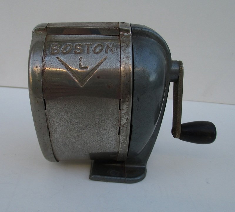 Boston L Pencil Sharpener, 1950s, Metal, Wall Mount