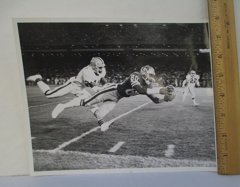 San Francisco 49ers Jerry Rice Real Game Action Photo