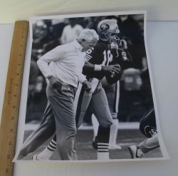 San Francisco 49ers Bill Walsh, Joe Montana 11x14 Photo