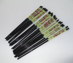 Chopsticks, 10 pr High Quality with Cardinal Bird Design