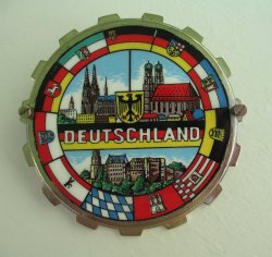 Deutschland Car Grille Badge, Fritz Reu Co. 
