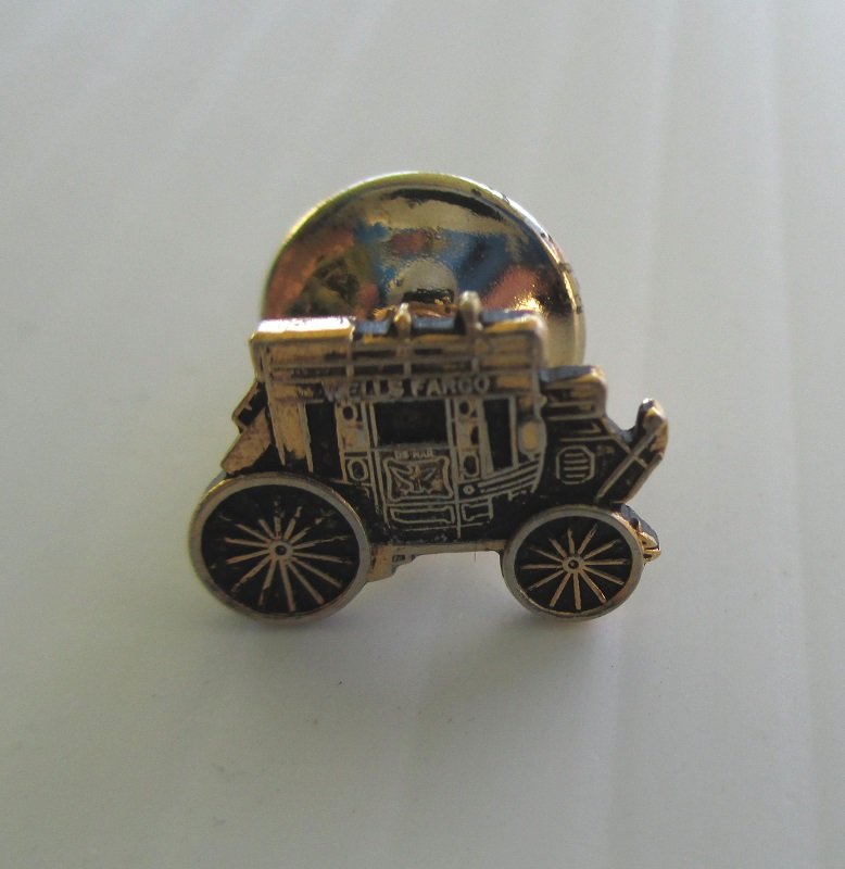 Wells Fargo Bank Stagecoach Logo Tie Tack / Lapel Pin