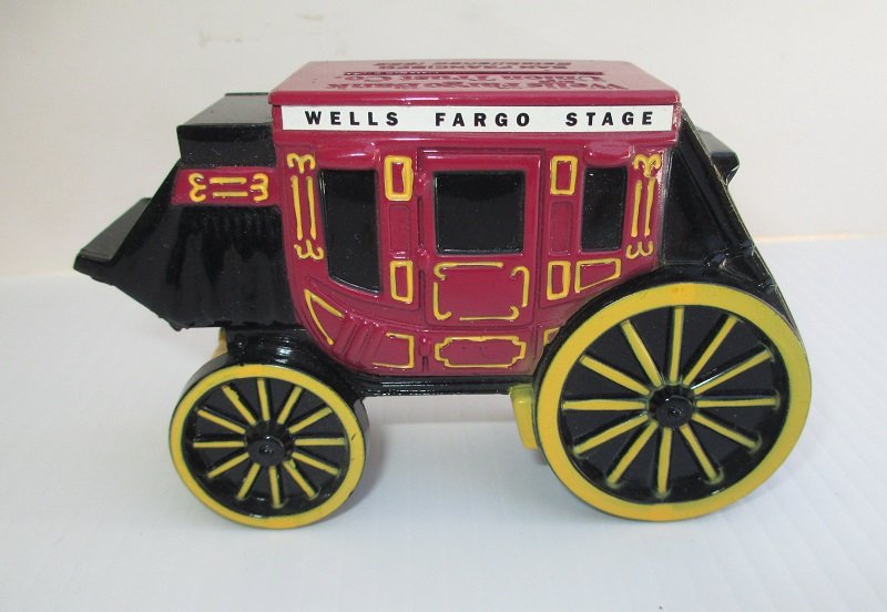 Wells Fargo Stagecoach Metal Coin Bank