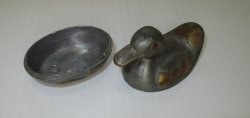 '.Duck Trinket Box, Pewter.'