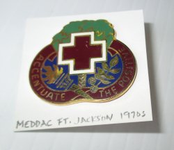 1 MEDDAC, Ft. Jackson South Carolina U.S. Army Insignia Pin