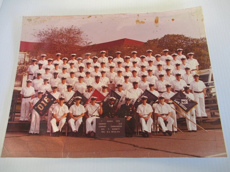 March 7, 1978 Boot Camp Graduation photo from N.T.C. San Diego. Naval Training Center. N.T.C. is now closed and on Nat'l Register of Historic Places. 