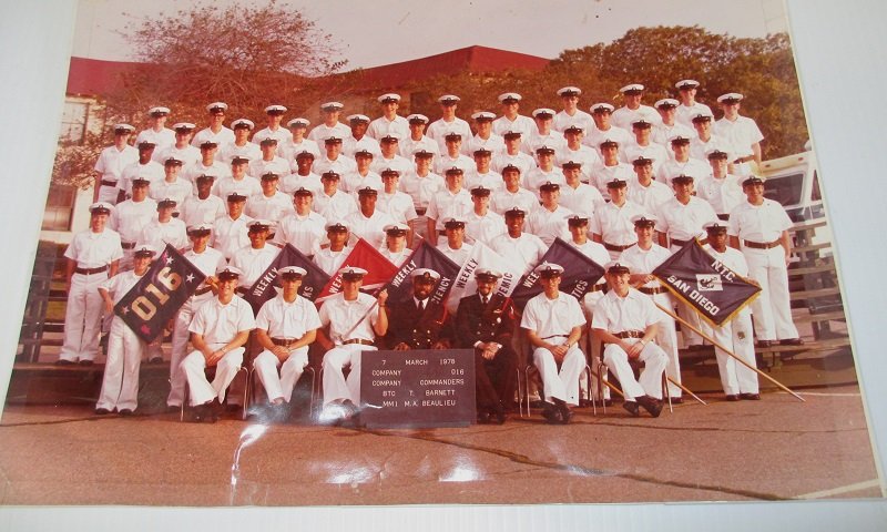 March 7, 1978 Boot Camp Graduation photo from N.T.C. San Diego. Naval Training Center. N.T.C. is now closed and on Nat'l Register of Historic Places. 