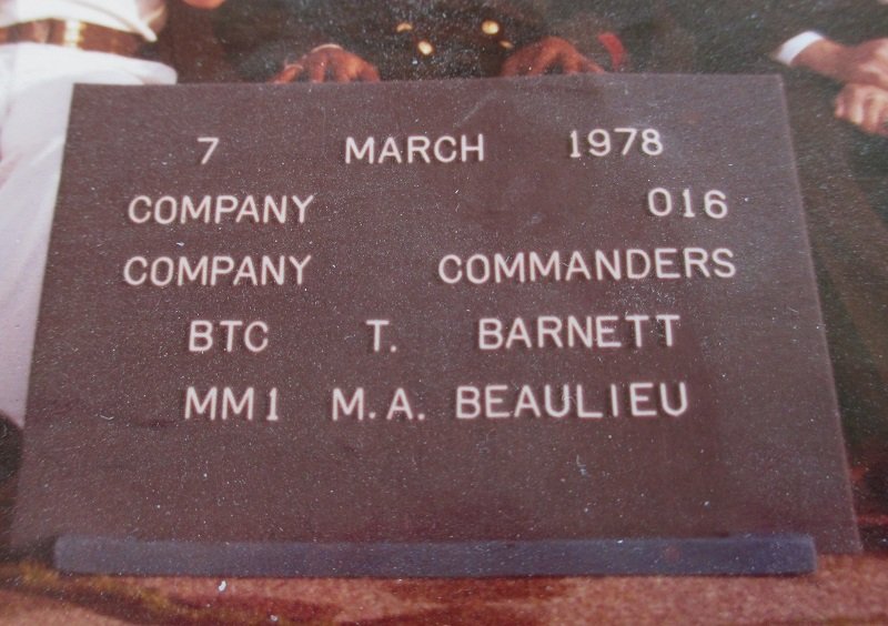 March 7, 1978 Boot Camp Graduation photo from N.T.C. San Diego. Naval Training Center. N.T.C. is now closed and on Nat'l Register of Historic Places. 